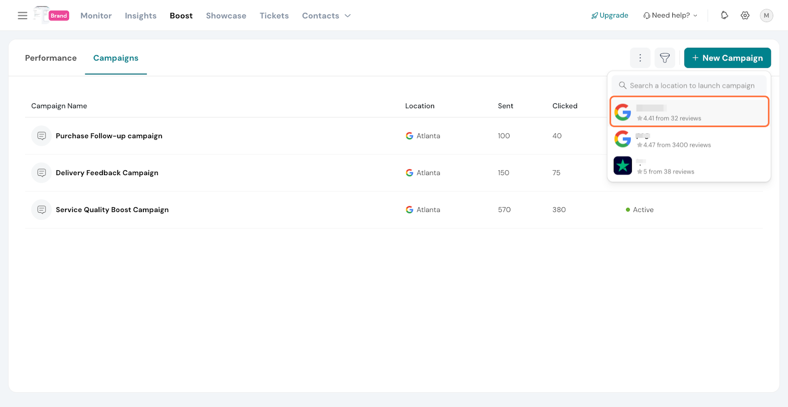 Click on New Campaign